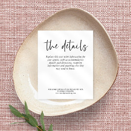 Lámina Información sobre el Boda blanco negro de presupue