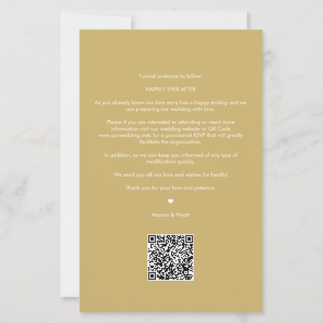 Lámina Iniciales de flor floral de oro falso elegante (Reverso)