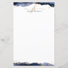 Lámina Iniciales monogramas del Purpurina de oro de Geode