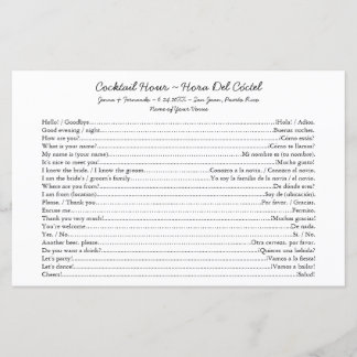 Lámina Inicio de conversación de la hora de cóctel biling