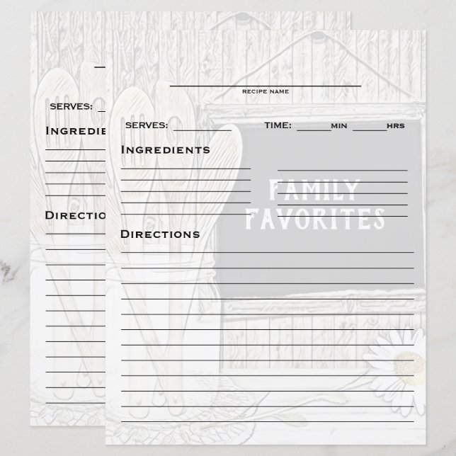Lámina Inserción de enlace de receta (Anverso / Reverso)