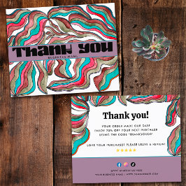 Lámina Inserción de pedido de negocio rosado Verde azulad