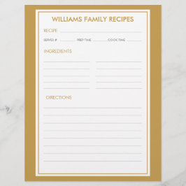 Lámina Inserción de receta de apellido Houndstooth 