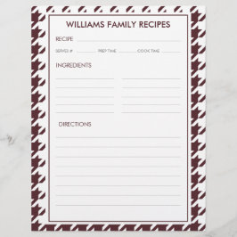 Lámina Inserción de receta de nombre de familia de pied d