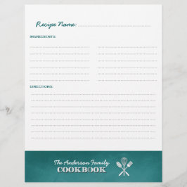 Lámina Inserción del cuaderno del libro de cocina de la f