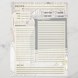 Lámina Inserción del enlace de receta de vintage