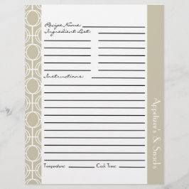 Lámina Inserciones de la receta de anillos de eternidad v