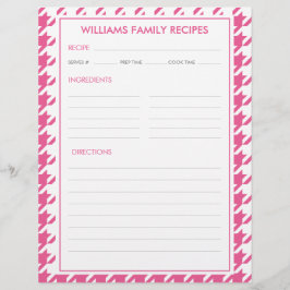 Lámina Insert de receta de apellido de familia de pied de