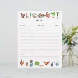 Lámina Inserto de carpeta de recetas de pollo de mercado 