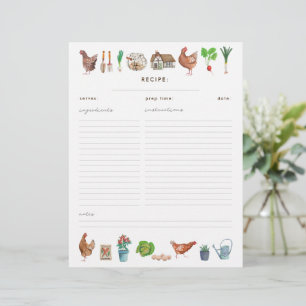 Lámina Inserto de carpeta de recetas de pollo de mercado 