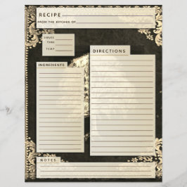 Lámina Inserto de Receta Familiar Vintage