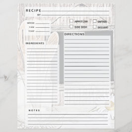 Lámina Inserto de recetario antiguo