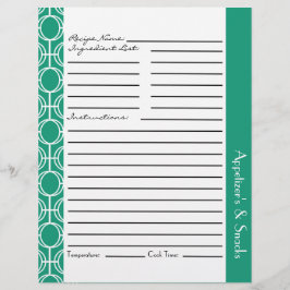 Lámina Insertos de la receta de anillos de eternidad vinc