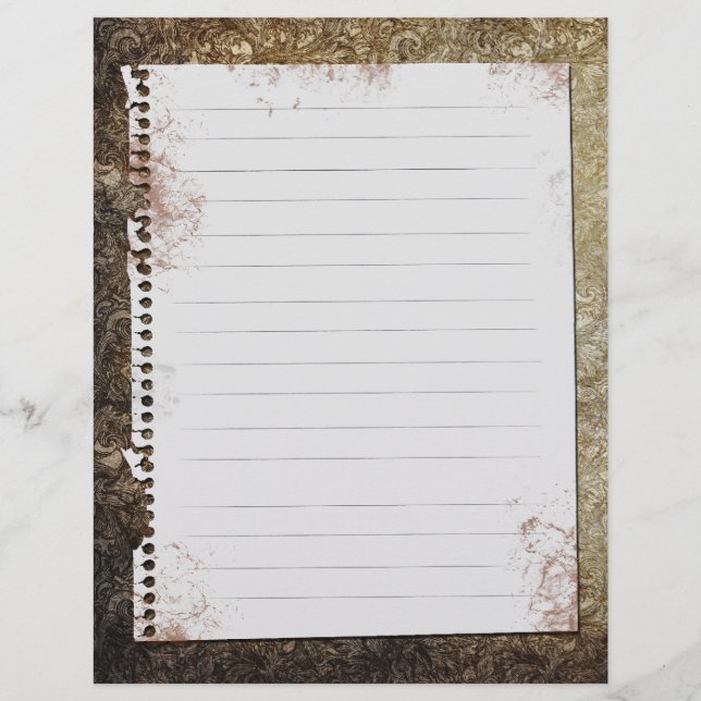 Lámina Insertos de receta de oro de época (Anverso)