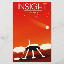Lámina Insight Mars Lander Space Art