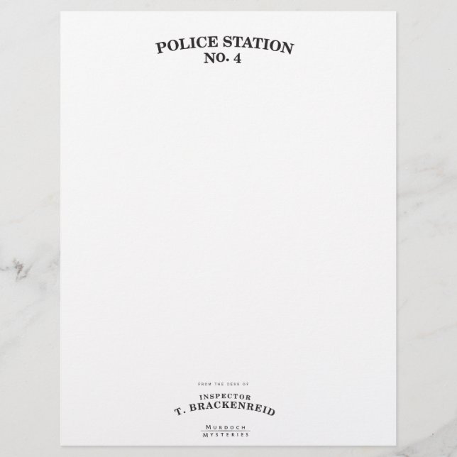 Lámina Inspector Brackenreid Stationery (Anverso)