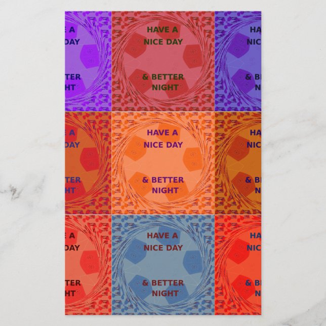 Lámina Inspiradores tienen un buen día de texto pop revis (Anverso)