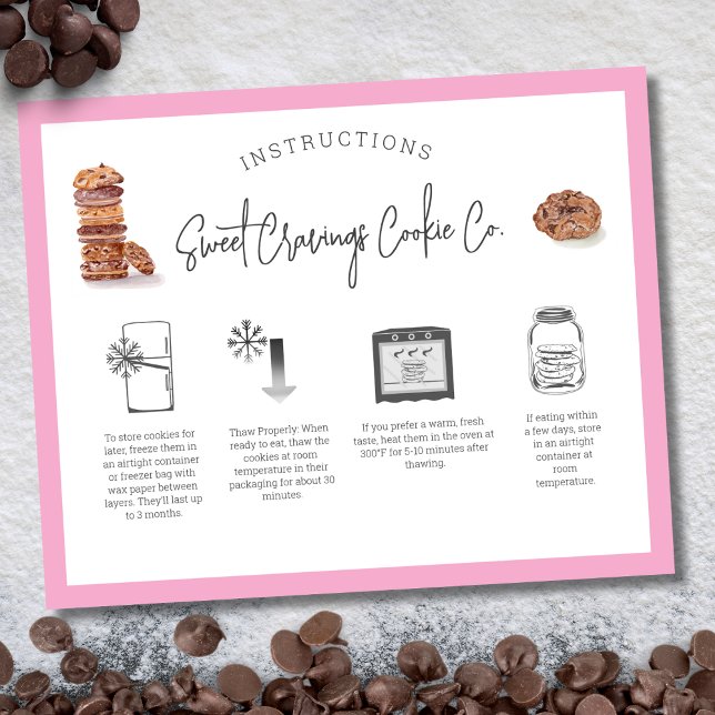 Lámina Instrucciones de cuidado de galletas  (Subido por el creador)