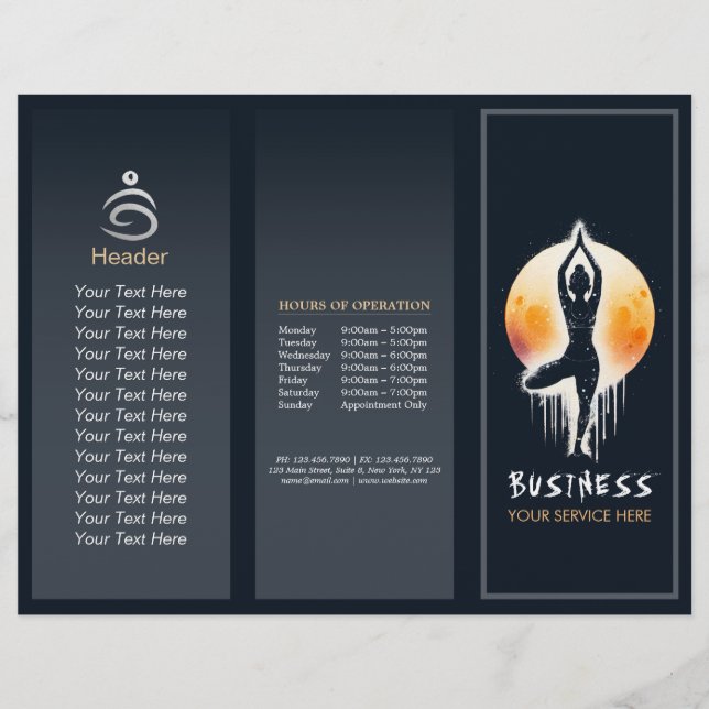 Lámina Instructor de Meditación de Yoga Tree Pose Full Mo (Anverso)