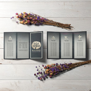 Lámina Instructor de Meditación de Yoga TriFold de Árbol