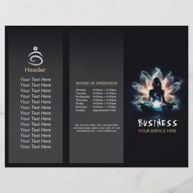 Lámina Instructor de Yoga Meditación Pose GlowMist Lotus (Anverso)