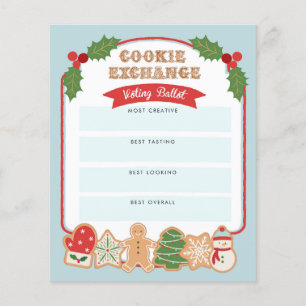 Lámina Intercambio de Galletas de Navidad    Boleta de Vo