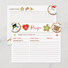 Lámina Intercambio de Galletas de Navidad Receta Roja y V