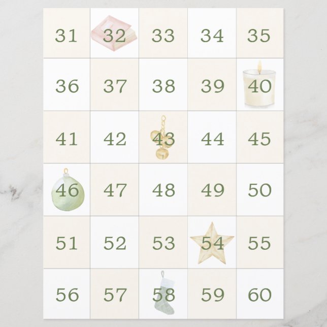 Lámina Intercambio de Regalos de Cosas Favoritas Orden de (Anverso)