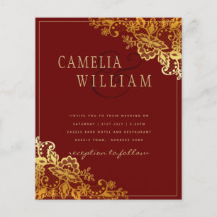 Lámina Inventos de Bodas de oro Lace Burgundy