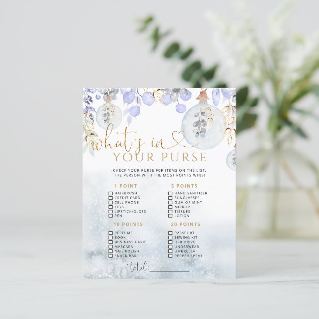 Lámina Invierno ¿Cuál es tu juego de ducha para bebés con (Anverso de pie)