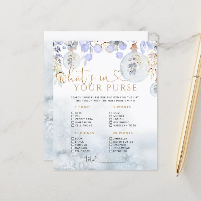 Lámina Invierno ¿Cuál es tu juego de ducha para bebés con (Anverso/Reverso In Situ)