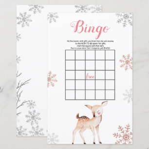 Lámina Invierno de Cerebro copos de nieve Bingo de Cumple