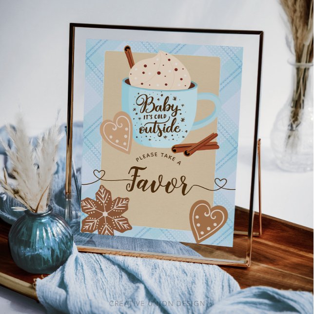 Lámina Invierno de chocolate caliente Baby Shower Boy fav (Subido por el creador)