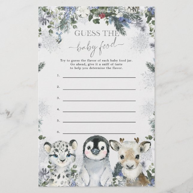 Lámina Invierno de los animales del Ártico Australia adiv (Anverso)