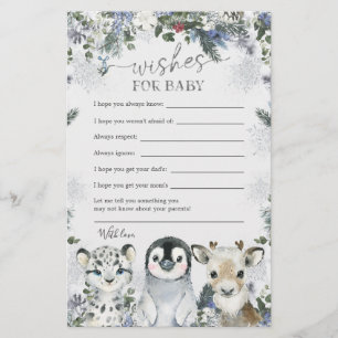 Lámina Invierno de los animales del Ártico: los deseos de