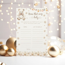 Lámina Invierno espera antes el juego de Baby Shower Name