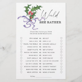 Lámina Invierno Prefiere un juego de ducha de novia