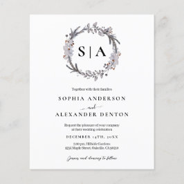 Lámina Invierno presupuestado Wreath Photo QR Invitación 