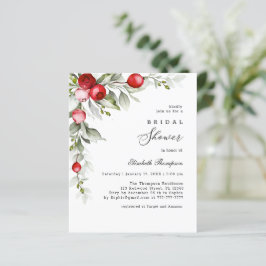 Lámina Invierno presupuestal Holly Berry Bridal Shower Fl