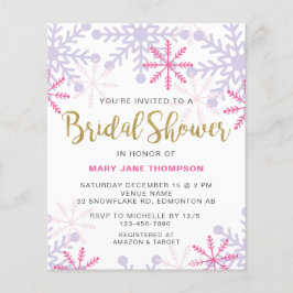 Lámina Invierno presupuestal Maravilla Bridal Shower Gold