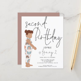 Lámina Invitación a 2º cumpleaños del Chica de guiones de