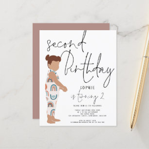 Lámina Invitación a 2º cumpleaños del Chica de guiones de