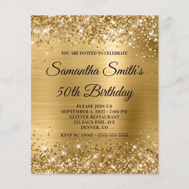 Lámina Invitación a 50 cumpleaños del Purpurinoso de pres (Anverso)