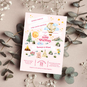 Lámina Invitación a acuarela de Baby Shower Budget Advent