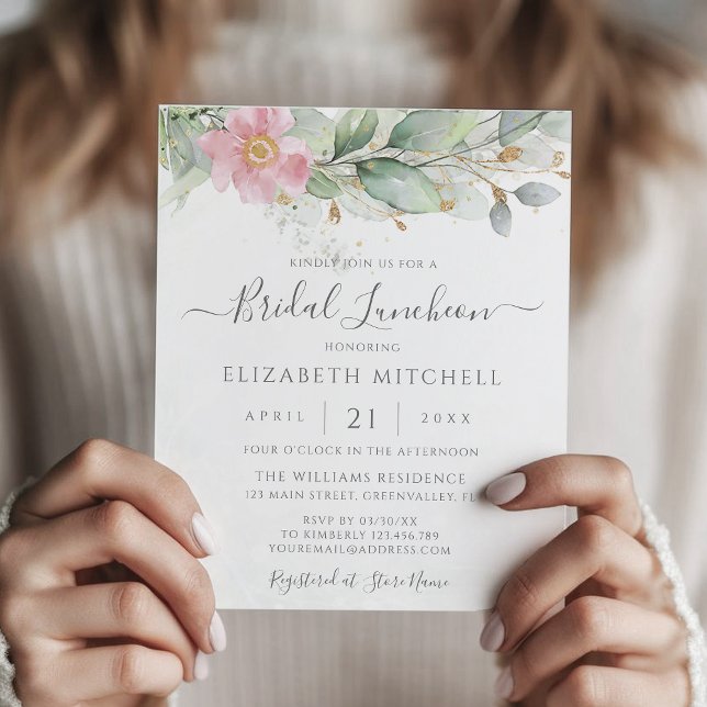 Lámina Invitación a almuerzo de novias con eucalipto de p (Subido por el creador)