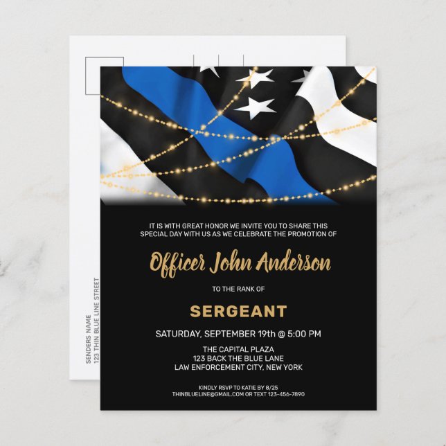 Lámina Invitación a aplicar la ley de promoción de la pol (Anverso / Reverso)