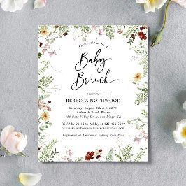 Lámina Invitación a Baby Brunch del Boho de Presupuesto W