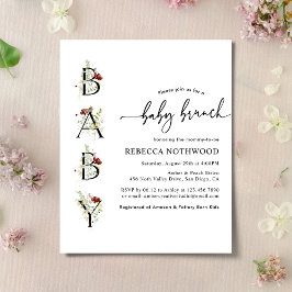 Lámina Invitación a Baby Brunch del Boho de Presupuesto W