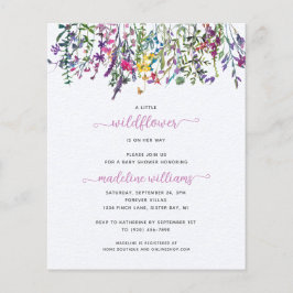 Lámina Invitación a Baby Shower BUDGET Little Wildflower