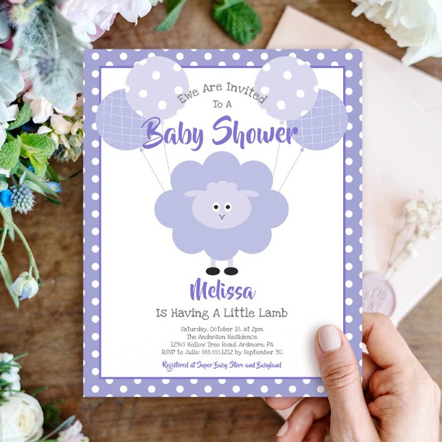 Lámina Invitación a Baby Shower con presupuesto de corder (Subido por el creador)